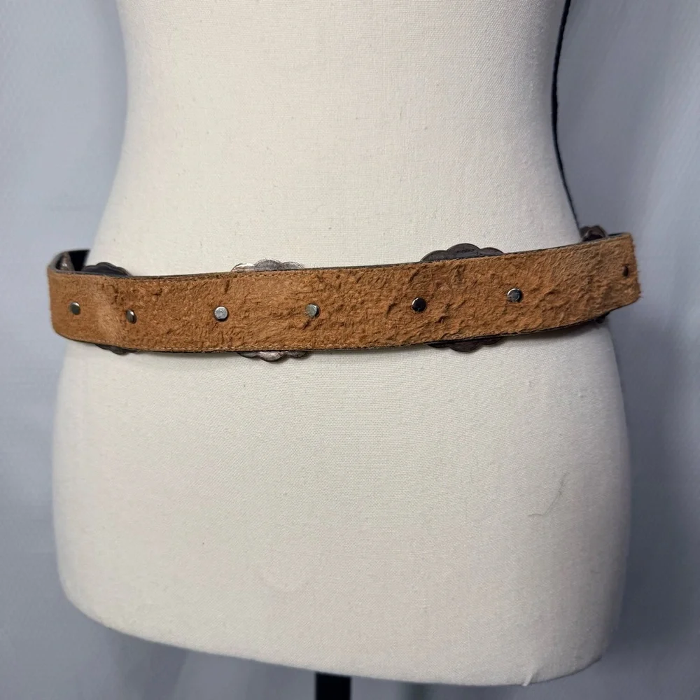 Vintage Justin Leather Concho Western Belt
